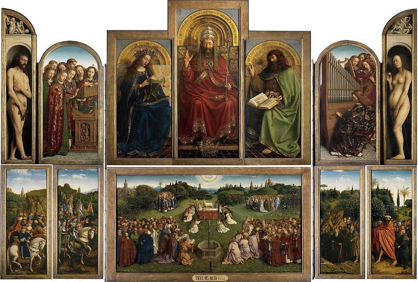 Balance in art of Jan van Eyck, Ghent Altarpiece, 1390 - 1441