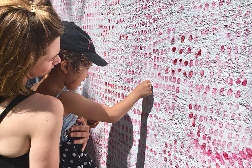 Jazoo Yang, Dots mural for Bien Urbain