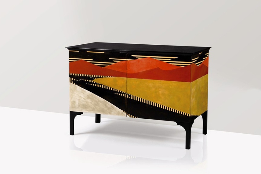 Jean Dunand Jean Goulden Lacquered cabinet 1921