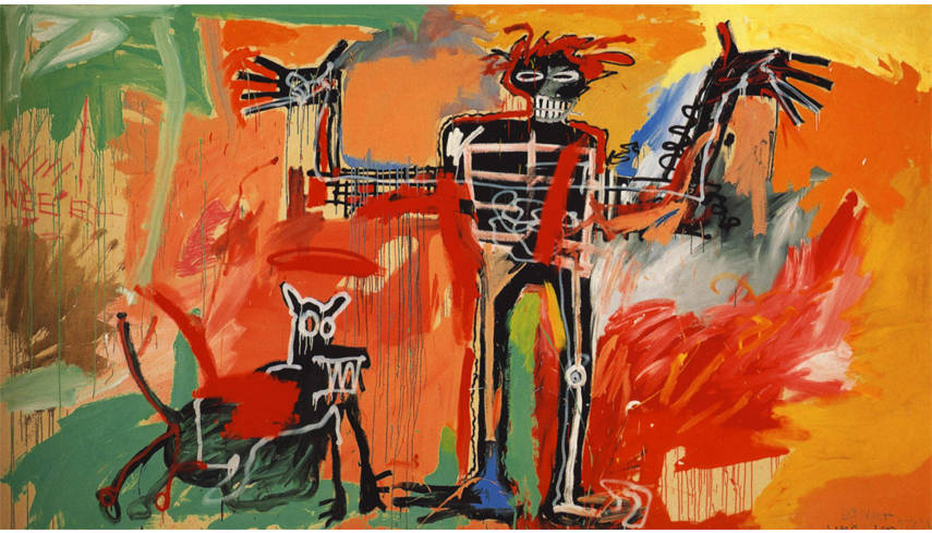 Jean-Michel Basquiat - Boy and Dog in a Johnnypump, 1982