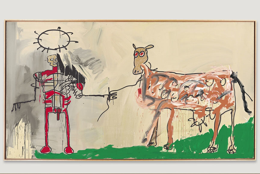 The Most Expensive Jean Michel Basquiat Paintings At Auctions Widewalls   Jean Michel Basquiat The Field Next To The Other Road 19811 865x578 