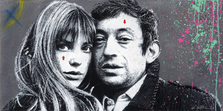 Jef Aerosol - Gainsbourg & Birkin, 2013, lille, group, french