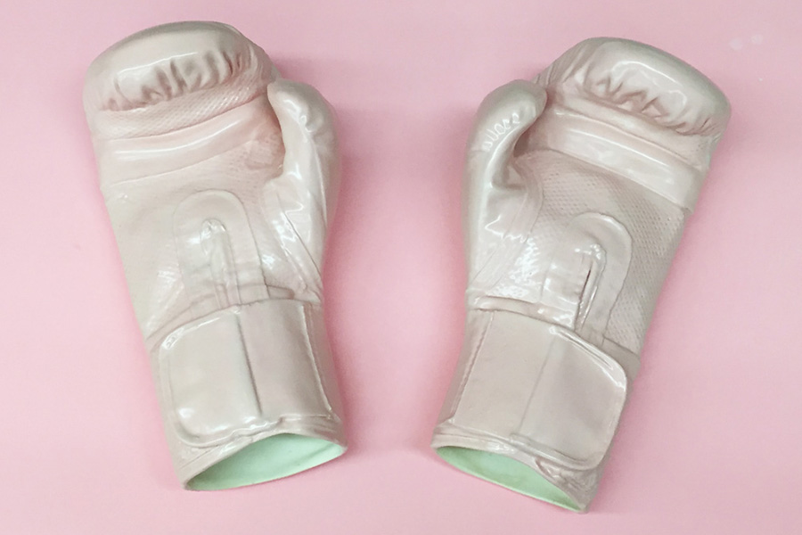 Jen Dwyer - Porcelain Boxing Gloves, 2017