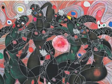 Jiang Tie Feng - Playing Water (detail), 1988