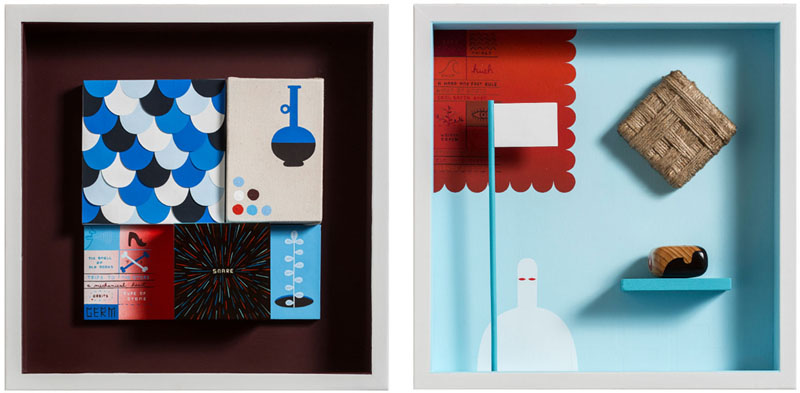 Collage works by Jim Houser