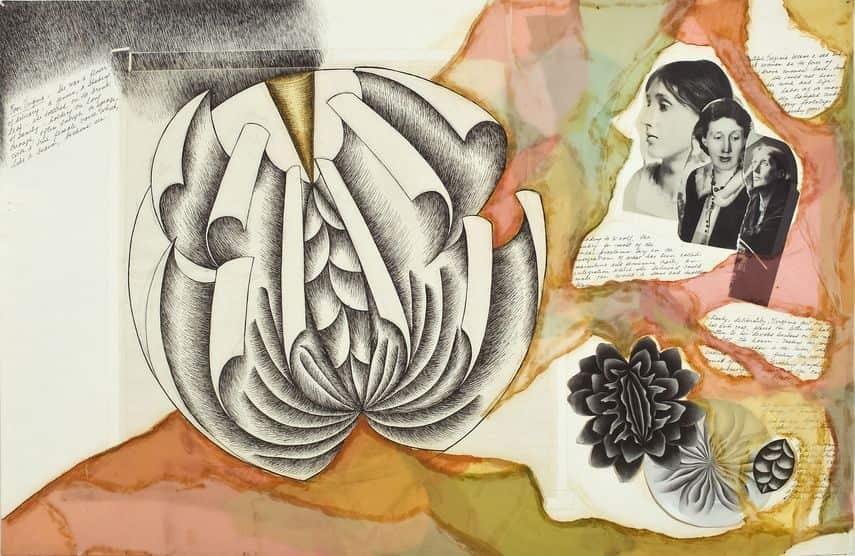 table of the dinner party with place settings for people just like Virginia Woolf