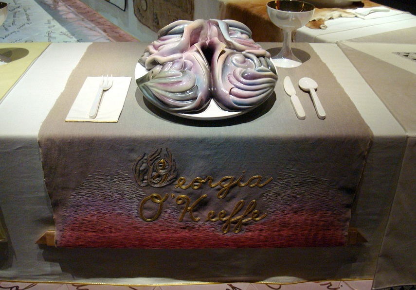 Judy Chicago - Dinner Party (Georgia O'Keeffe), 1974-79.