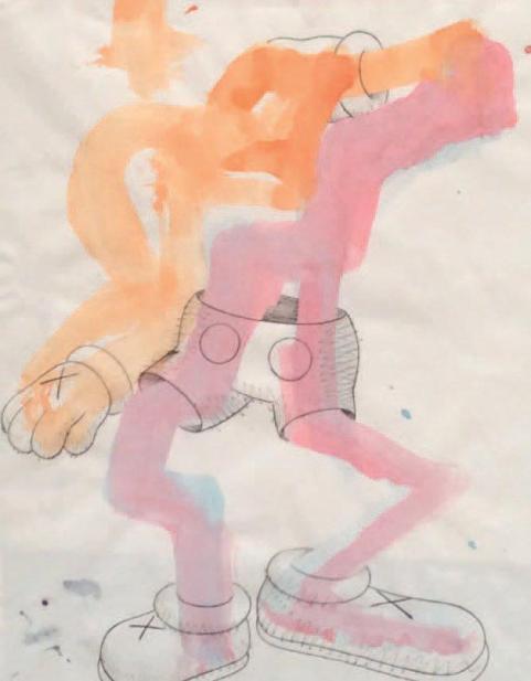 KAWS - Don’t try this dance move… 2007 (27.5 x 21cm)