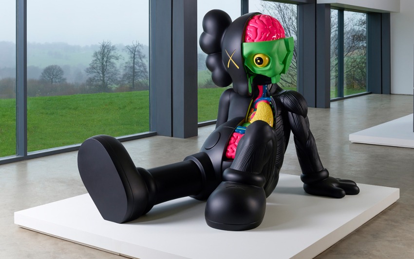 KAWS - sculpture, Yorkshire Sculpture Park, Wakefield, graphic 2016