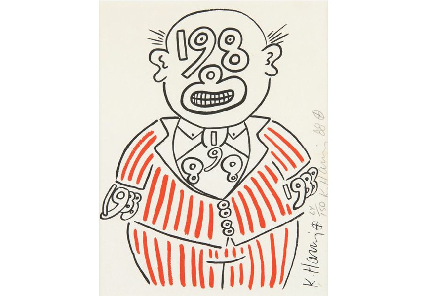 most expensive kaws painting 1988 Widewalls KEITH  HARING â