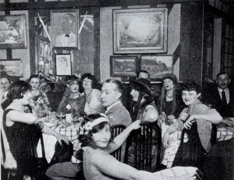 Kiki at luncheon party, 1920s