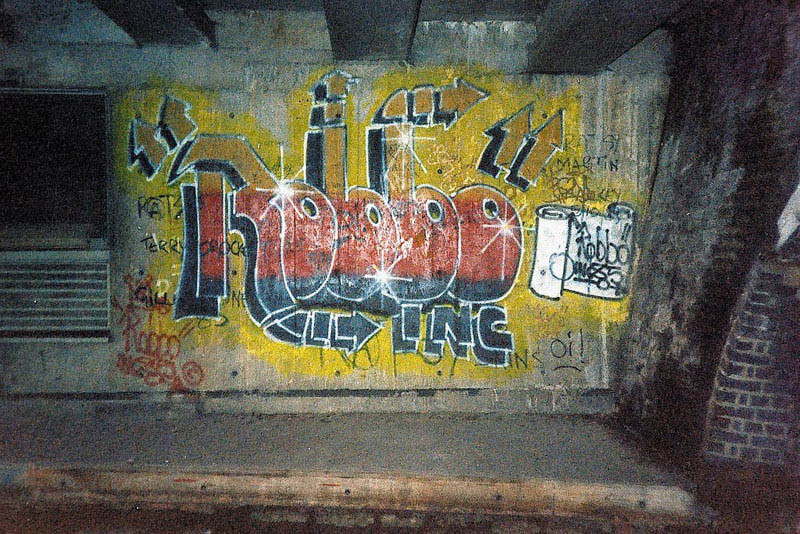 King Robbo - Mural in well known tunnel in Camden, London, 1985