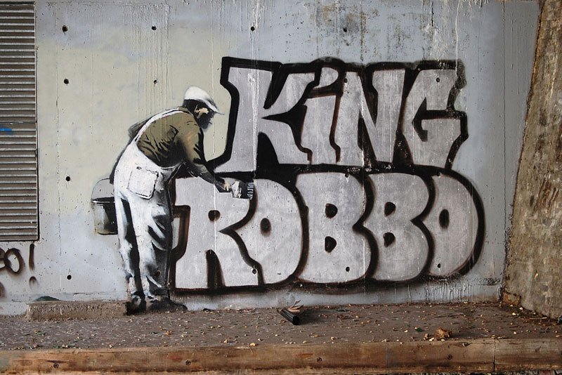 King Robbo - Repainted Mural, 2010, Camden, London