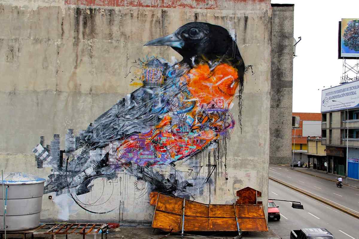 Flying To Freedom 10 Street Artists Who Love To Paint Birds Widewalls