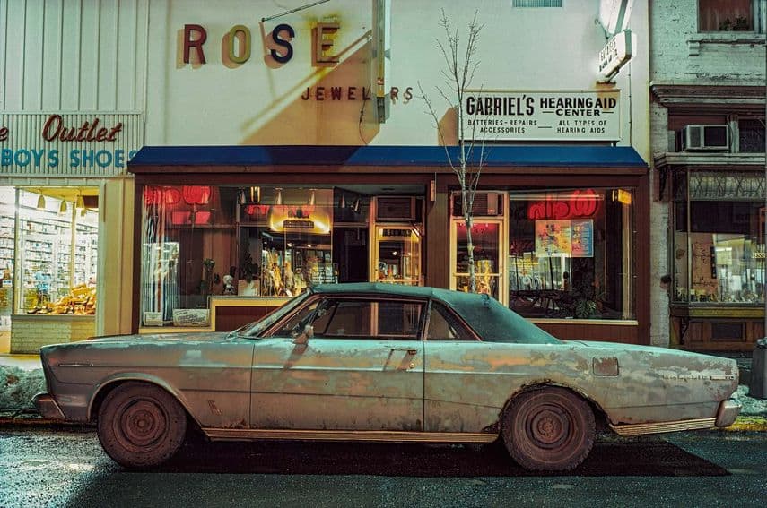 Langdon Clay - Rose Jeweler's Car, Ford Galaxie 500 XL (1966), Troy, NY, 1975 in Rotterdam