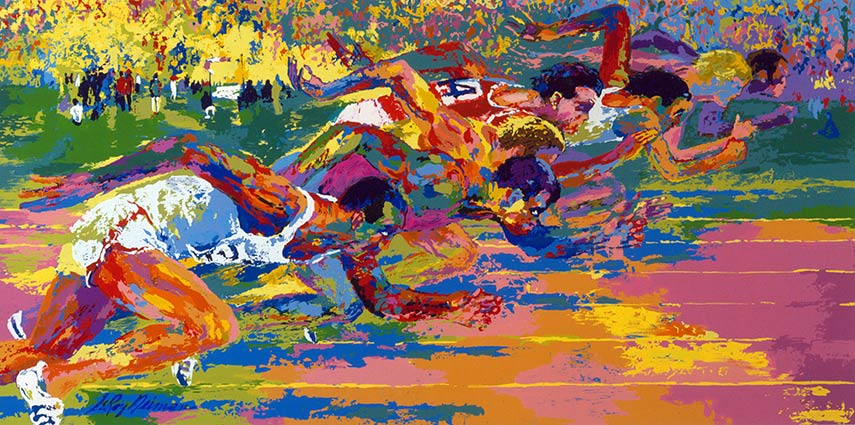 Biography Of Leroy Neiman Widewalls   LeRoy Neiman Olympic Track 1976 