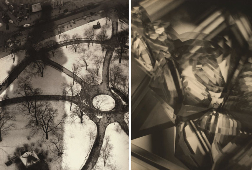 Left: Alvin Langdon Coburn - The Octopus, Madison Square Park, 1909 / Right: Alvin Langdon Coburn - Vortograph, 1917