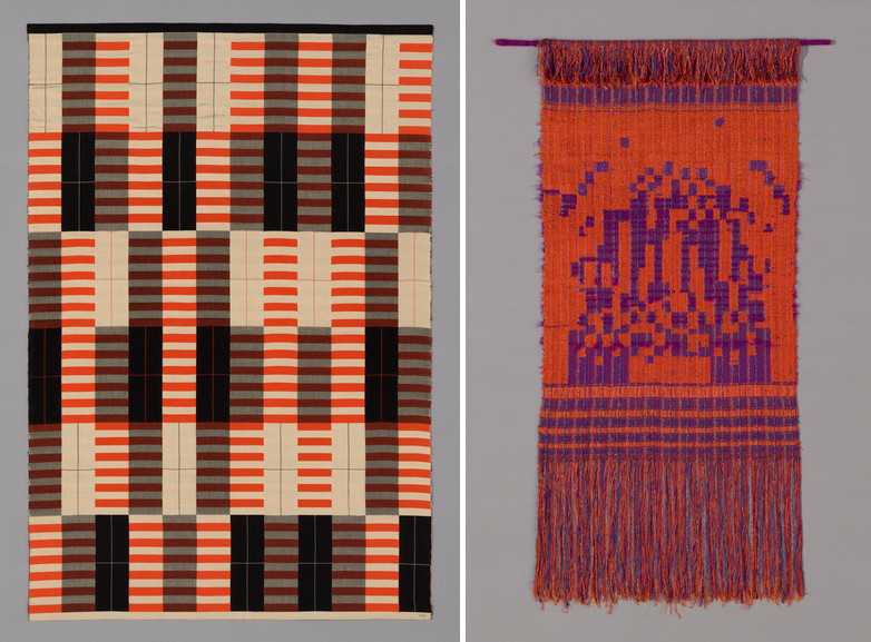 Left Anni Albers - Orange, Black and White Right Else Regensteiner - Glowing City