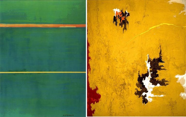 Color Field Painting Today The Heritage Of Mark Rothko Widewalls   Left Barnett Newman Dionysius 1949 Right Clyfford Still 1948 C 768x484 