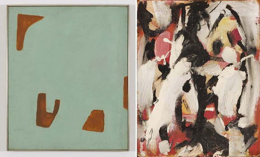 Left Betty Parsons - Early Light Right Elaine de Kooning - Untitled