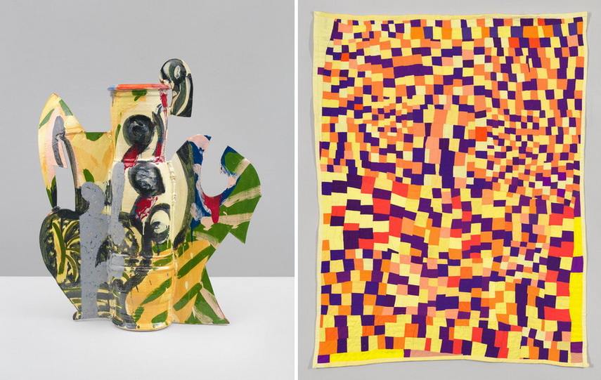 Left Betty Woodman - Still Life Right Rosie Lee Tompkins - Three Sixes