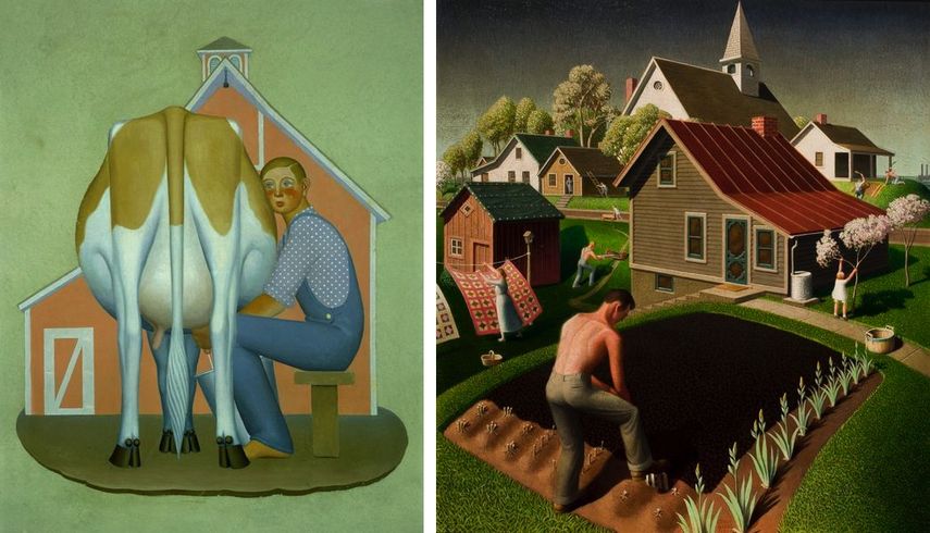 American Gothic Meaning Grant Wood Painting Interpretation