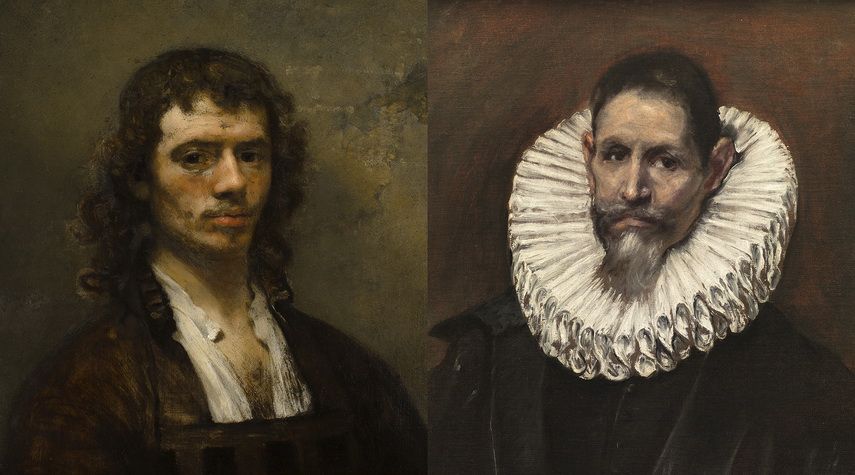 Left Carel Fabritius - Self-Portrait Right El Greco - Jerónimo of Cevallos