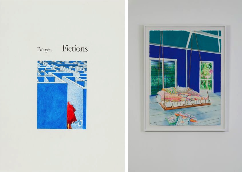 Claire Morel - Fictions, 2017, Marion Charlet - Bedtime, 2017. Aquarelle, 75 x 55 cm © Emilie Mathé Nicolas. Le Carreau du Temple, Salon du Dessin Contemporain