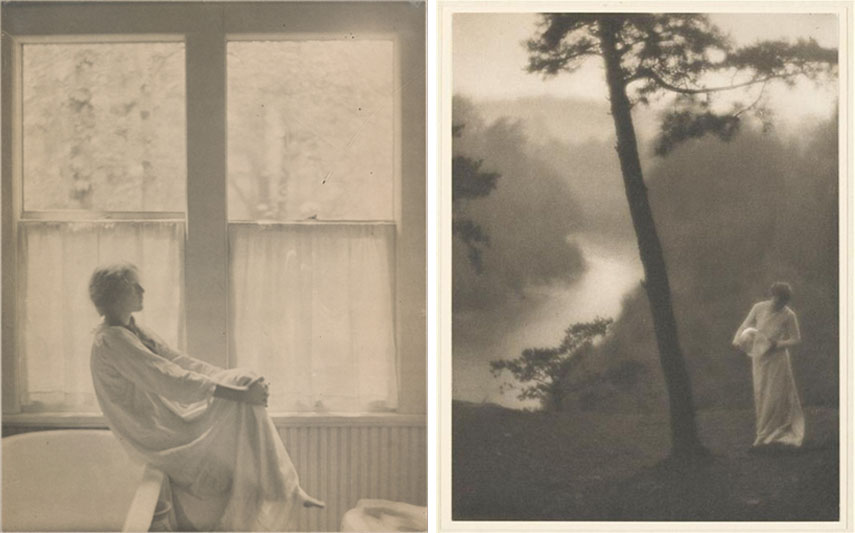 Left: Clarence H. White - Morning - The Bathroom, 1908 / Right: Clarence H. White - Morning, 1905