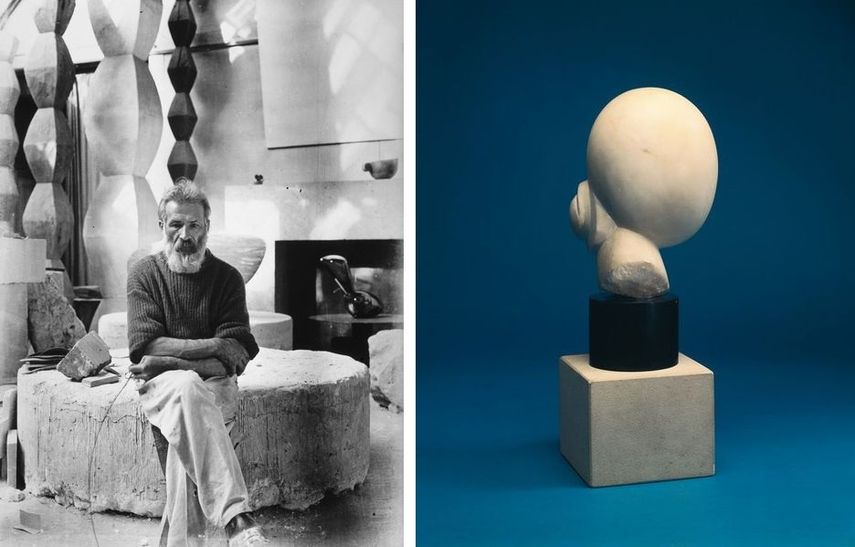 Famous Abstract Sculpture Artists   Left Constantin Brancusi Via Alchetron Com Right Constantin Brancusi Head Of A Woman 1925 Via Pinterest Com 