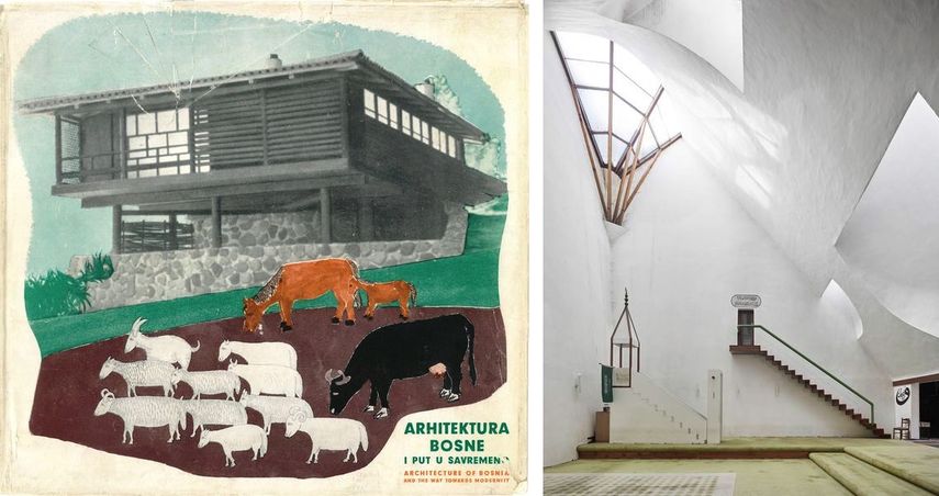 Cover of Architecture of Bosnia and the Way to Modernity, 1957, Šerefudin White Mosque, 1969–79
