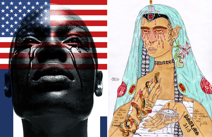 Left Danielle Siegelbaum - America, 2017 Right Panteha Abareshi - Mother