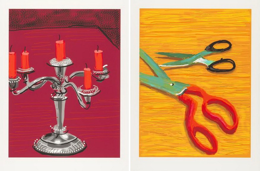 Left David Hockney - Five Candles Right Double portrait
