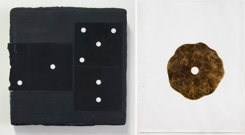 Left Donald Sultan - Domino Right Donald Sultan - Golden Flower