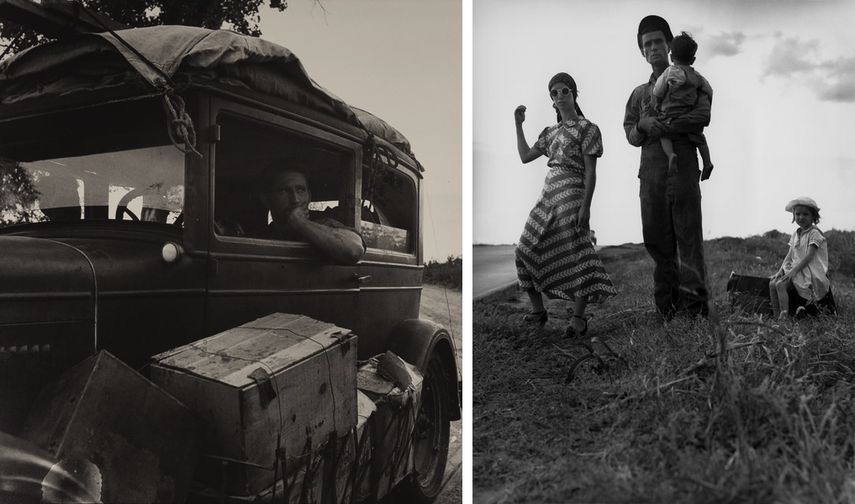 Famille Sur La Route, Oklahoma, 1938 - Dorothea Lange 