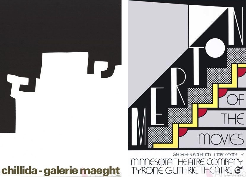 Eduardo Chillida - Untitled, 1973, Roy Lichtenstein - Merton of The Movies, 1968