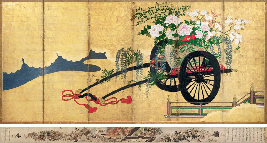 Top: Flower Carts / Bottom: Night Attack on the Sanjō Palace