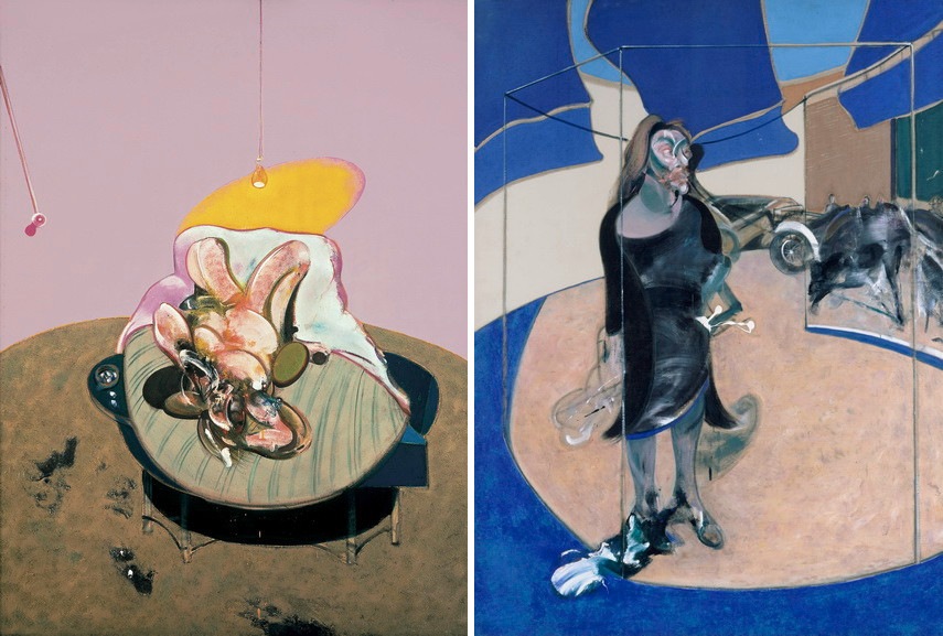 Bacon - Lying Figure, 1969, Portrait of Isabel Rawsthorne Standing in a Street in Soho, 1967