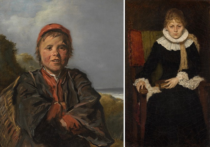 Left Frans Hals – Fisher Boy Right William Merrit Chase – Portrait of a Woman