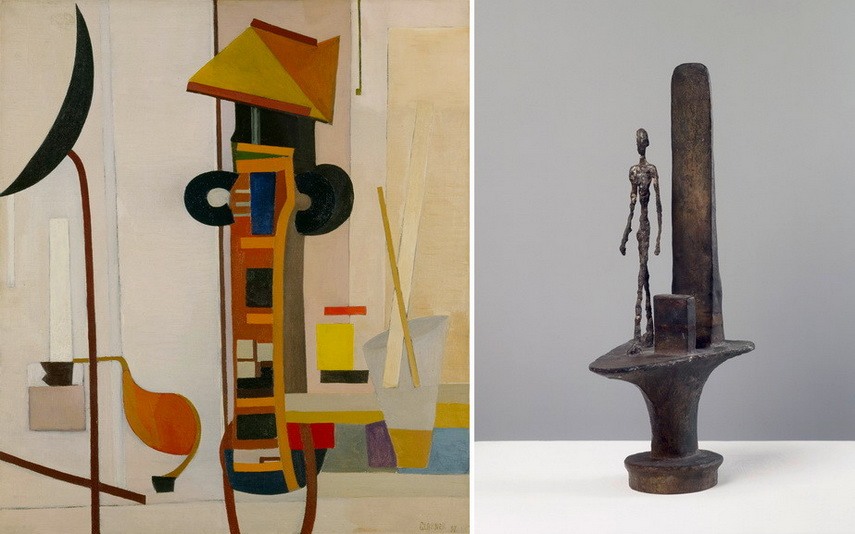 Left Fritz Glarner – Painting Right Alberto Giacometti - Paul Nelson