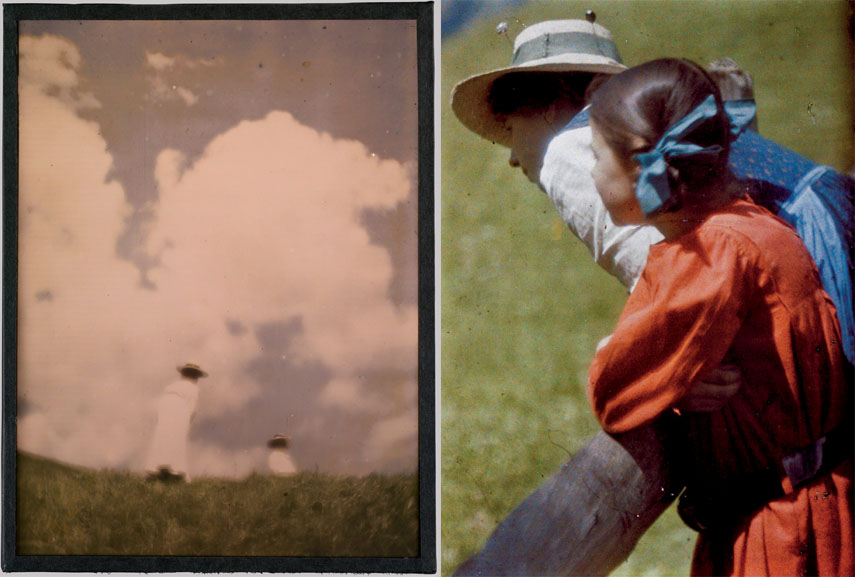 Left: Heinrich Kuehn - Mary Warner and Edeltrude on the Brow of a Hill, ca. 1910 / Right: Heinrich Kuehn - Edeltrude and Lotte, 1912-13
