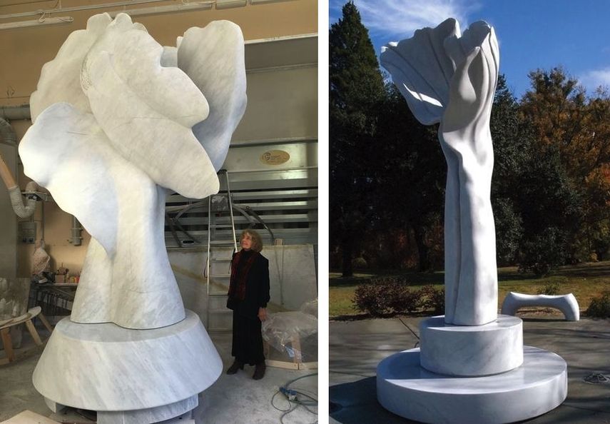 the sculptor helaine blumenfeld did a new piece Spirit of Life, 2005