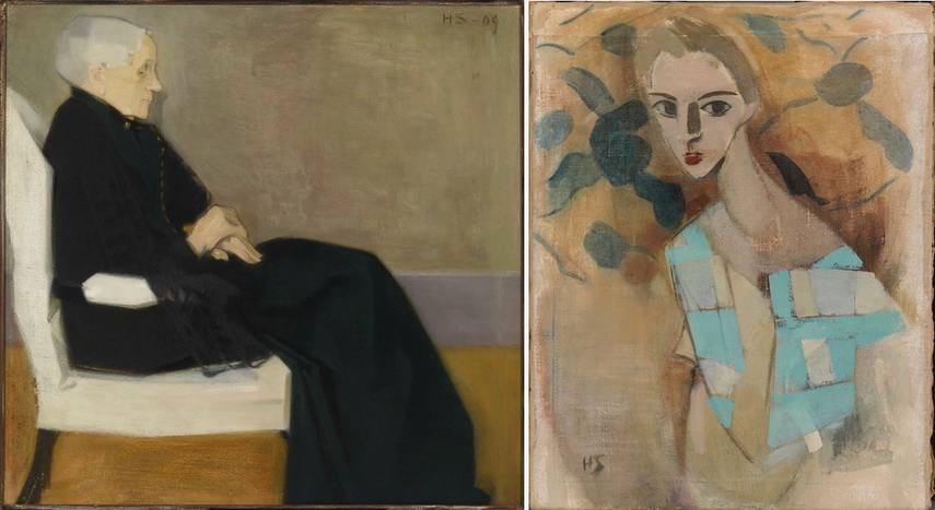 Left Helene Schjerfbeck - My Mother Right Helene Schjerfbeck - Girl from