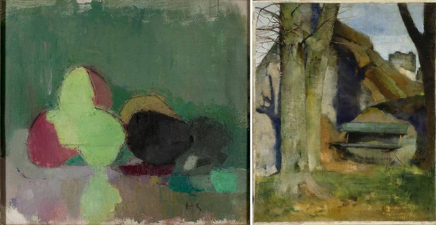 Left Helene Schjerfbeck - Still Life with Blackening Apples Right Helene Schjerfbeck - Shadow on the wall