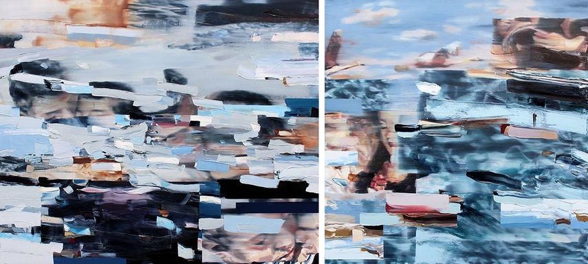contact the gallery to find right acrylic works created in 2013 and 2014 for your home