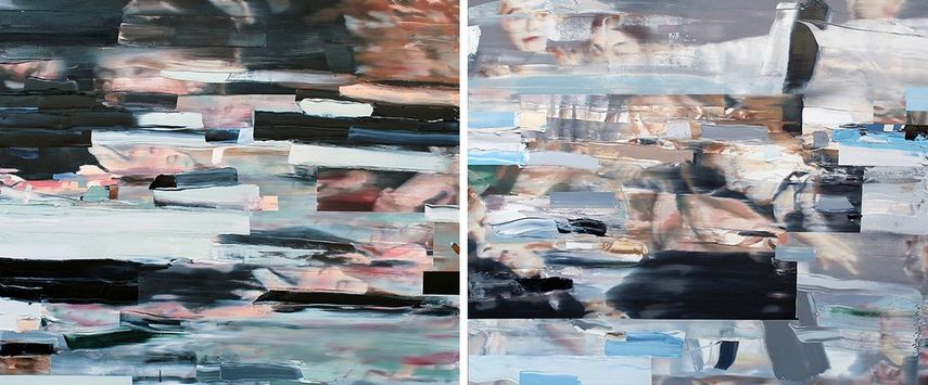 the oil and acrylic canvas has been exhibited in 2013 and 2014 and has found its home at the gallery now