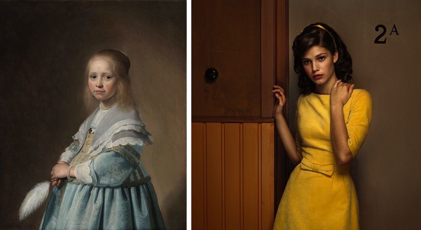 Johannes Cornelisz Verspronck, Portrait of a Girl Dressed in Blue, 1641, Erwin Olaf, Hope – Portrait 5, 2005