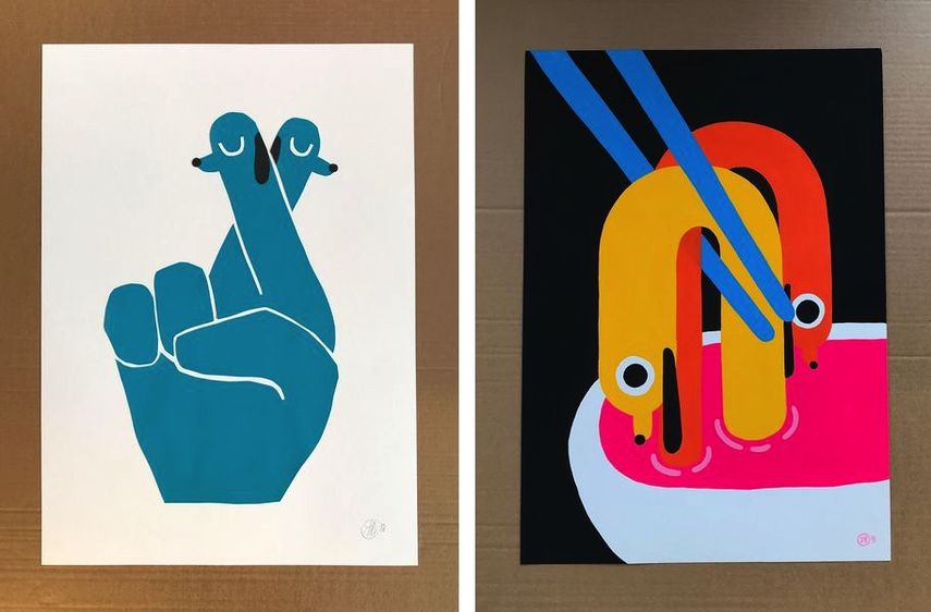Crossed Fingers, 2018, Noodles, 2018