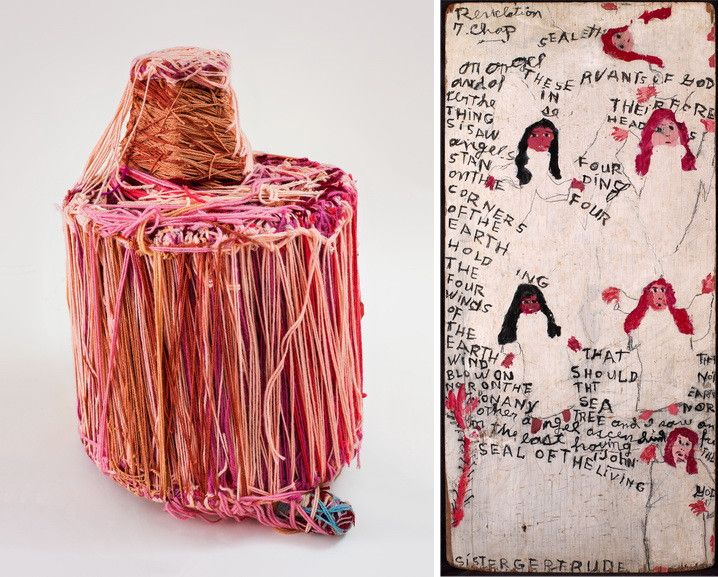 Left Judith Scott - Untitled Right Sister Gertrude Morgan - Revelation 7 chap