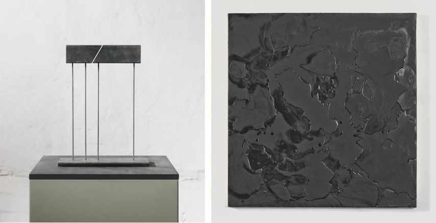 Jurgen Heinz Sculpture, Volker Behrend Peters - Ohne Titel, Paraffin auf Leinwand, 2017